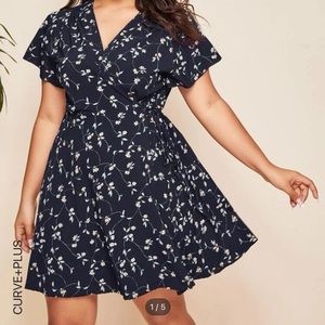 Plus size wrap around dress